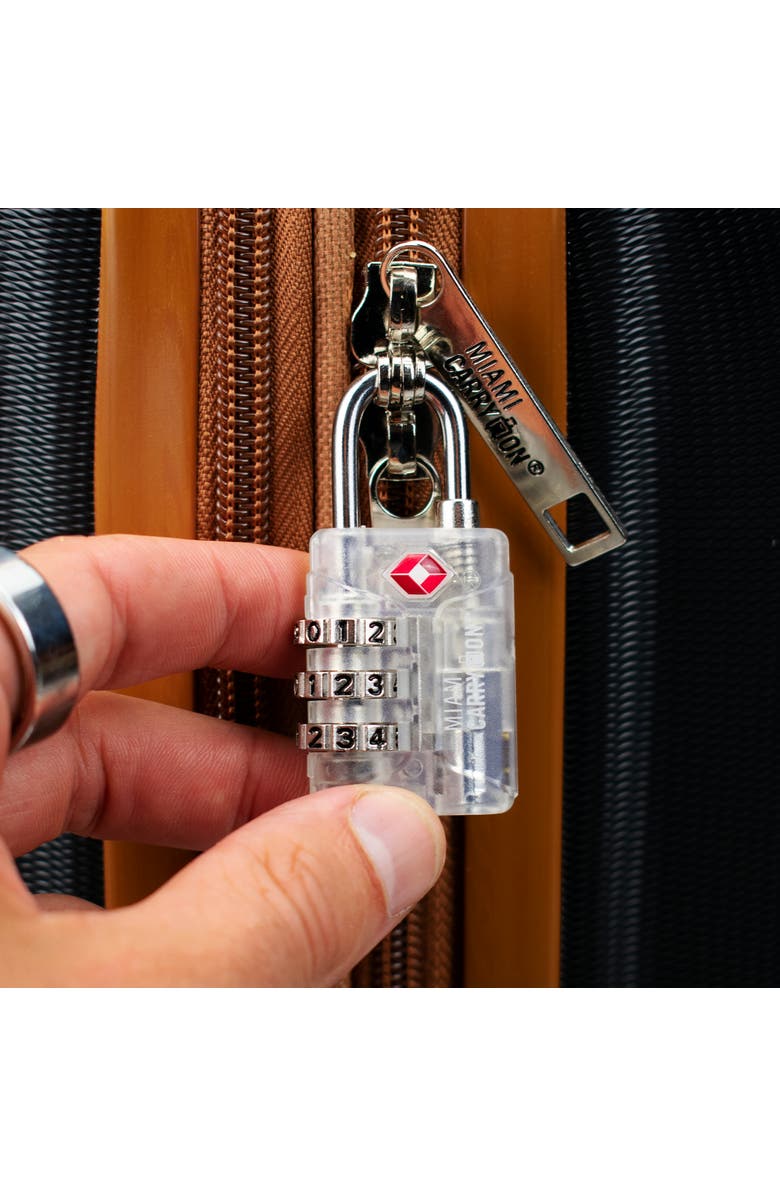 Miami Carry On Essential Organizational 8 Piece Travel Kit, Alternate, color, Black+Beige