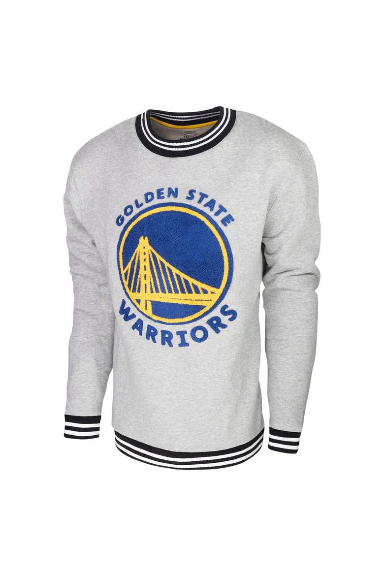 Men's Stadium Essentials Heather Gray Golden State Warriors Club Level Pullover Sweatshirt, Alternate, color, Heather Gray