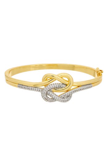 Juvell Two-tone Knot Bangle In Yellow
