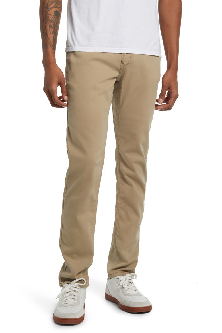 No Sweat Slim Fit Stretch Pants, Main, color, DESERT KHAKI