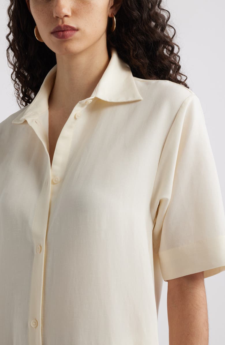 Nordstrom Button Front Shirtdress, Alternate, color, Ivory Tofu