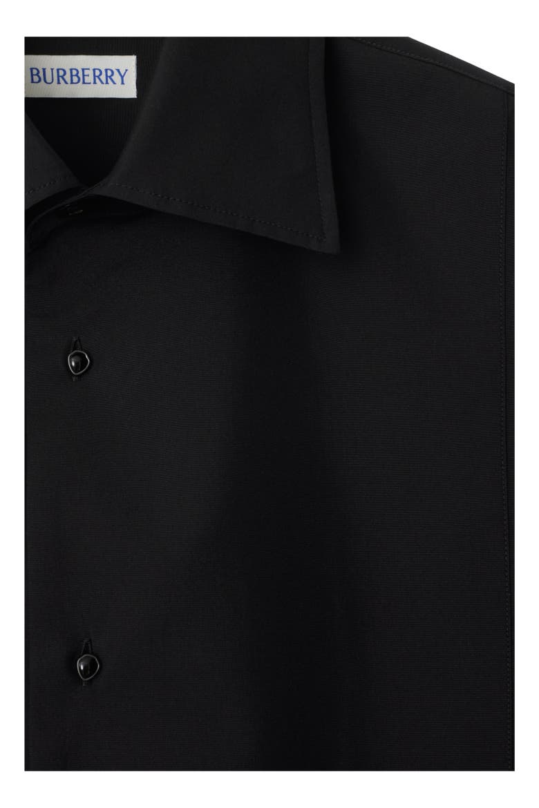 Slim Fit Cotton Silk Tuxedo Shirt, Alternate, color, Black