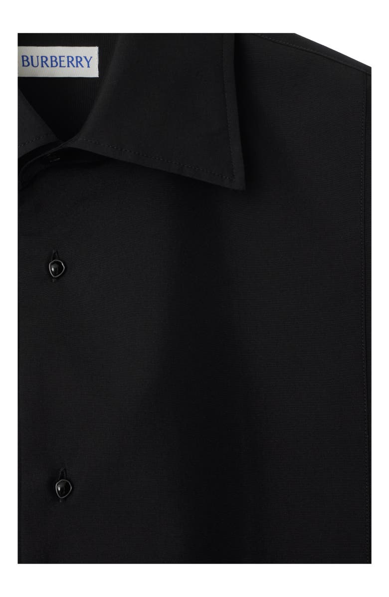 Burberry Slim Fit Cotton Silk Tuxedo Shirt, Alternate, color, Black