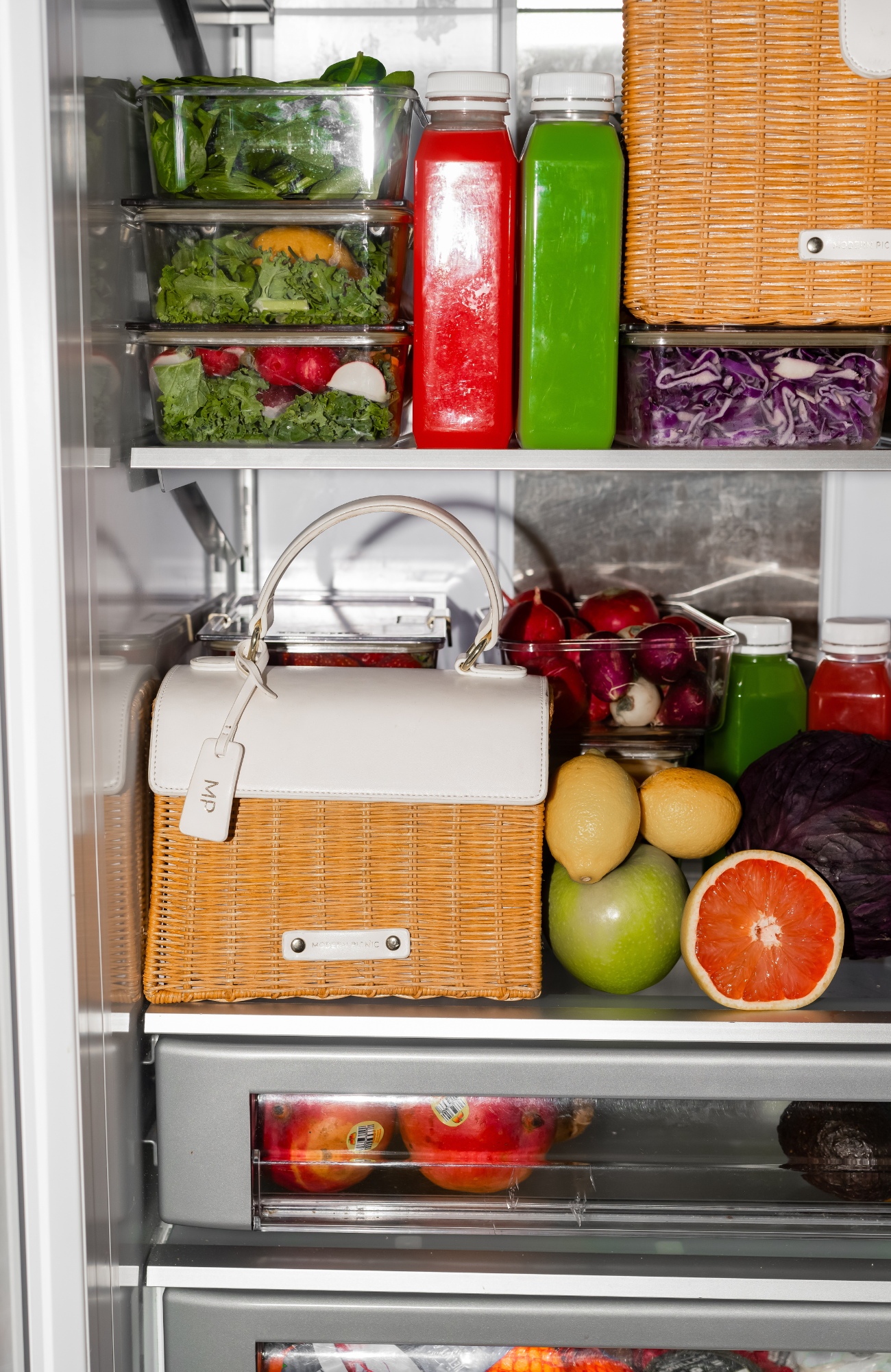 Modern Picnic THE MINI LUNCHER, Alternate, color, Dark White Wicker