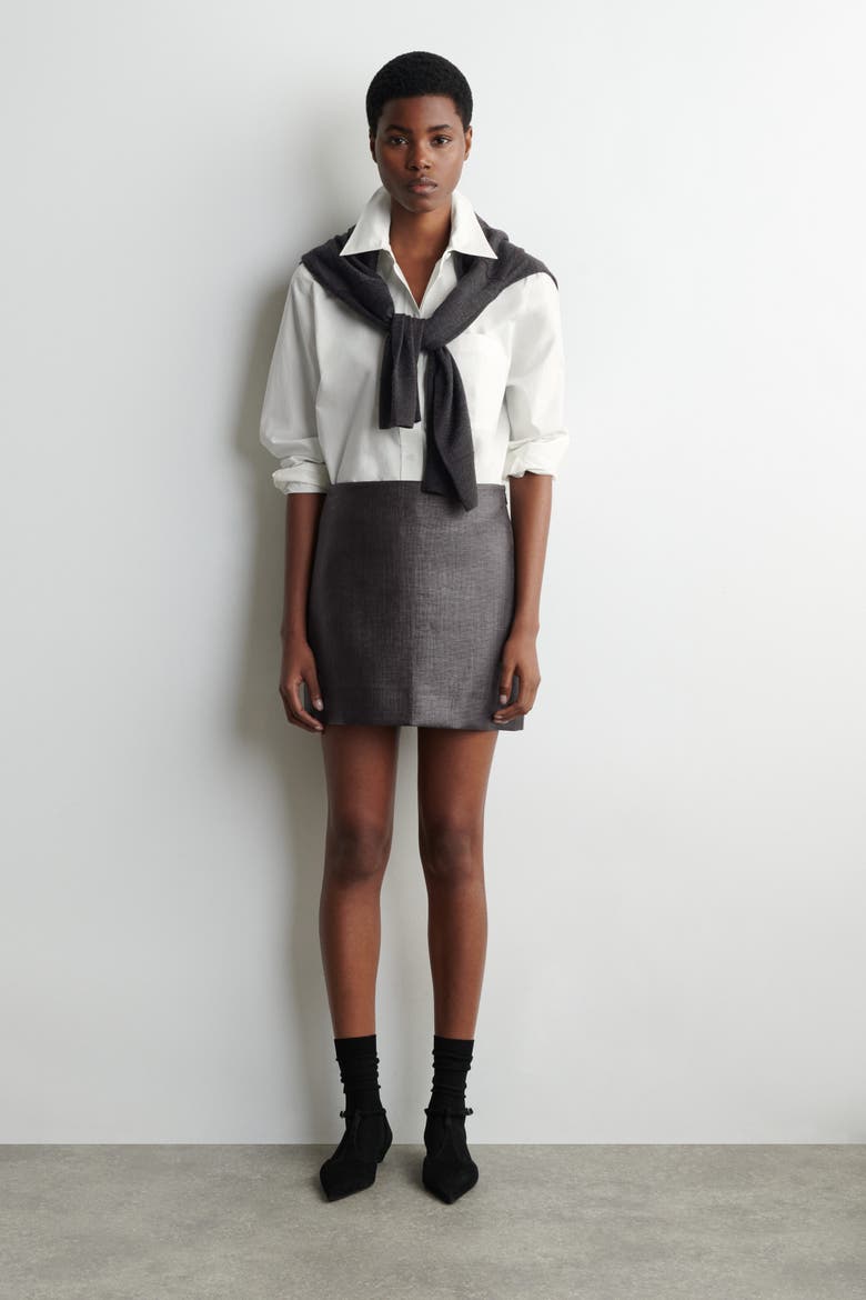 Tailored Pima Cotton Shirt, Alternate, color, NATURAL WHITE
