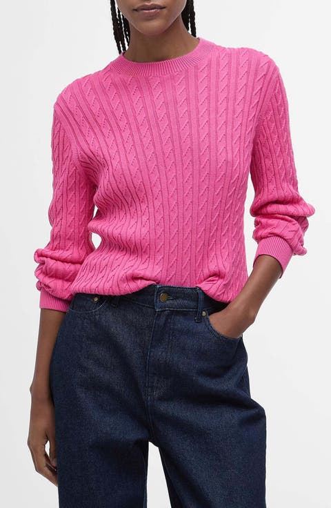 Hartland Cotton Cable Crewneck Sweater