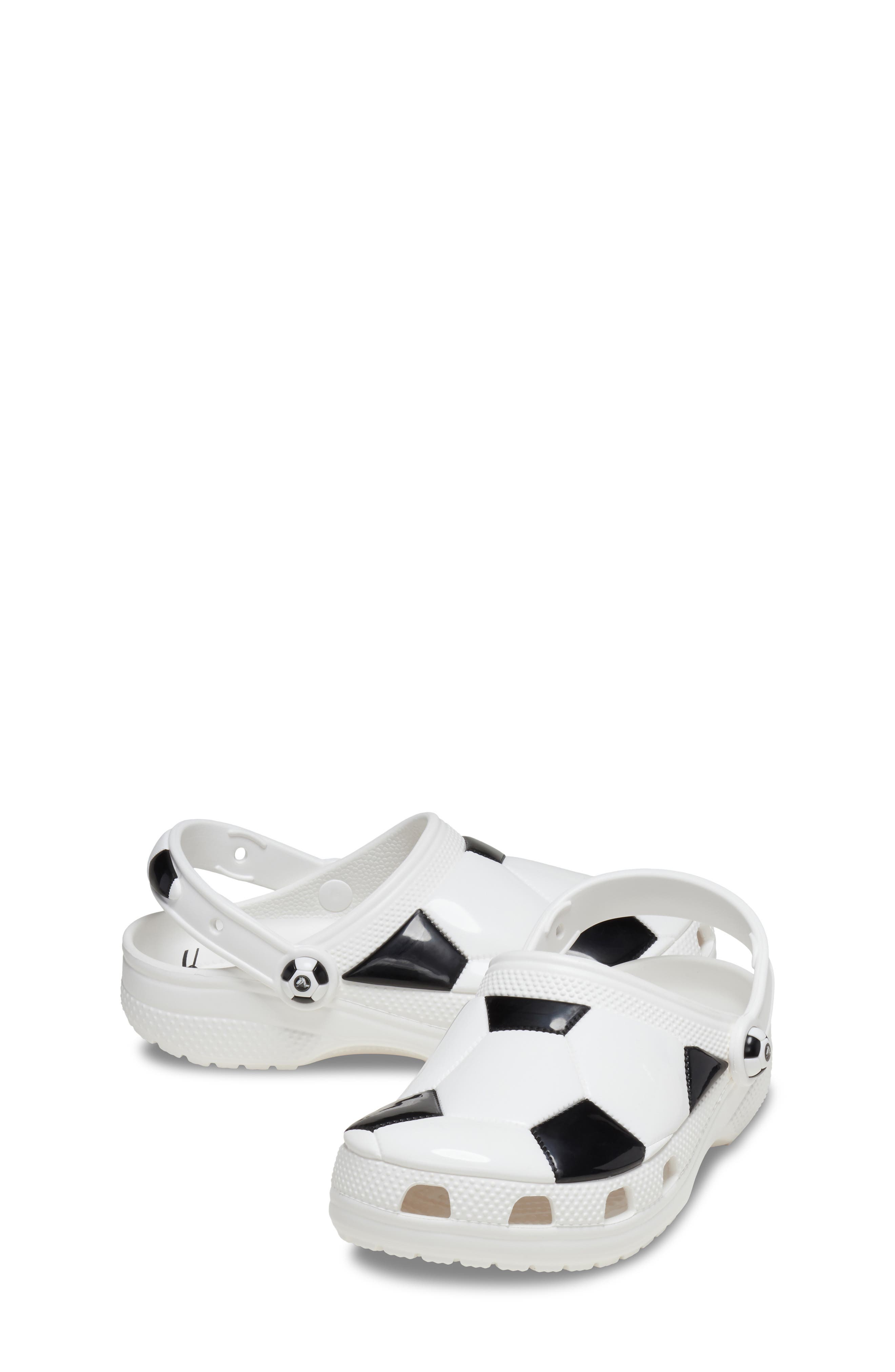 CROCS Kids' Classic Soccer Ball Clog, Alternate, color, White/ Black