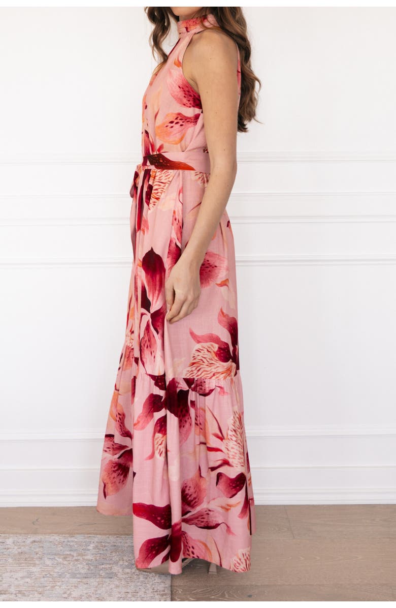 Label of Love Blush Lily Halter Maxi Dress, Alternate, color, Pink