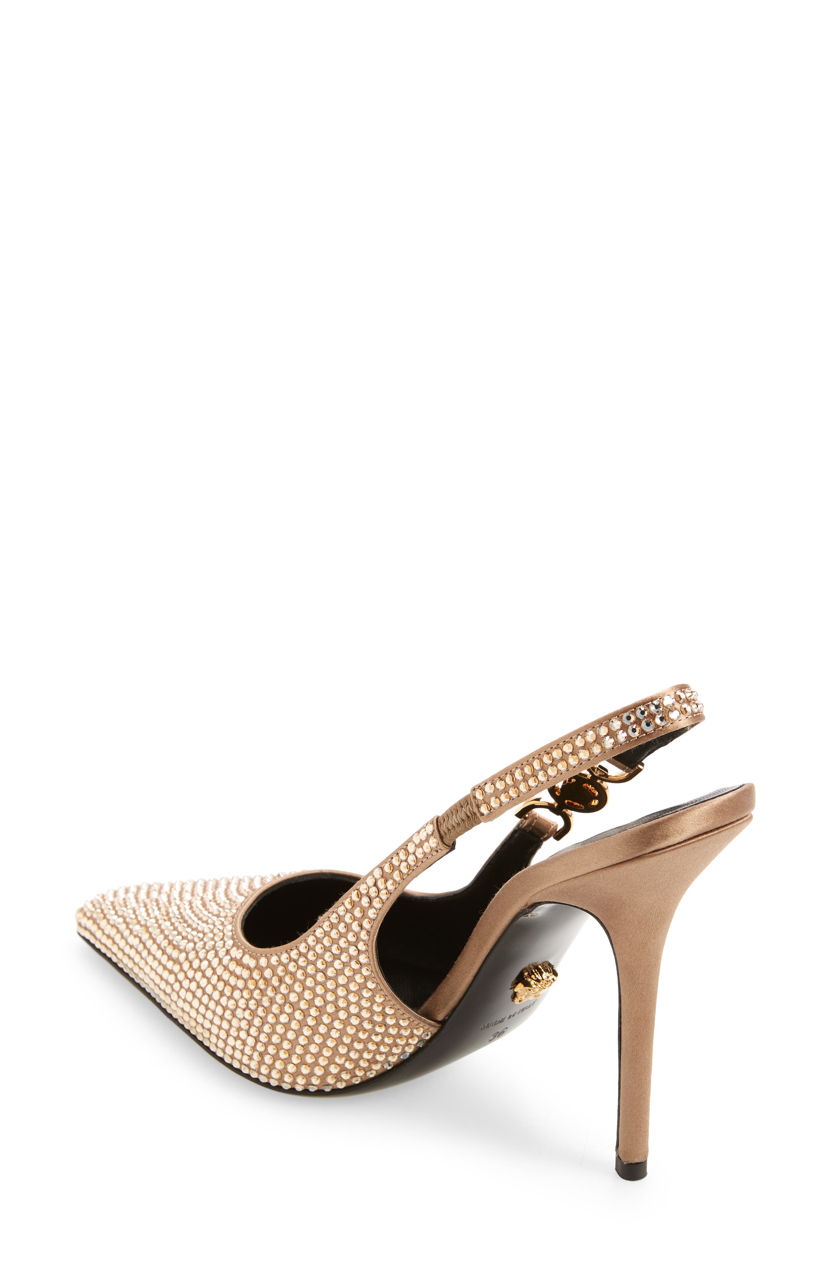 Crystal Slingback Pump, Alternate, color, CAMEL/ GOLD