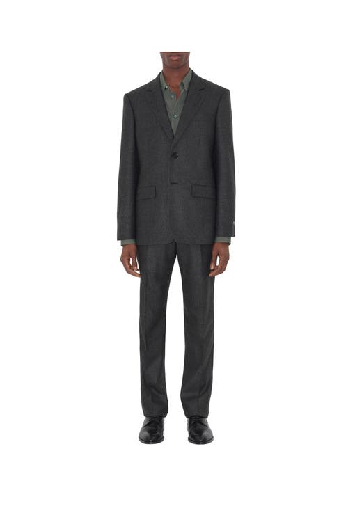 Burberry Check Wool Cashmere Tailored Trousers