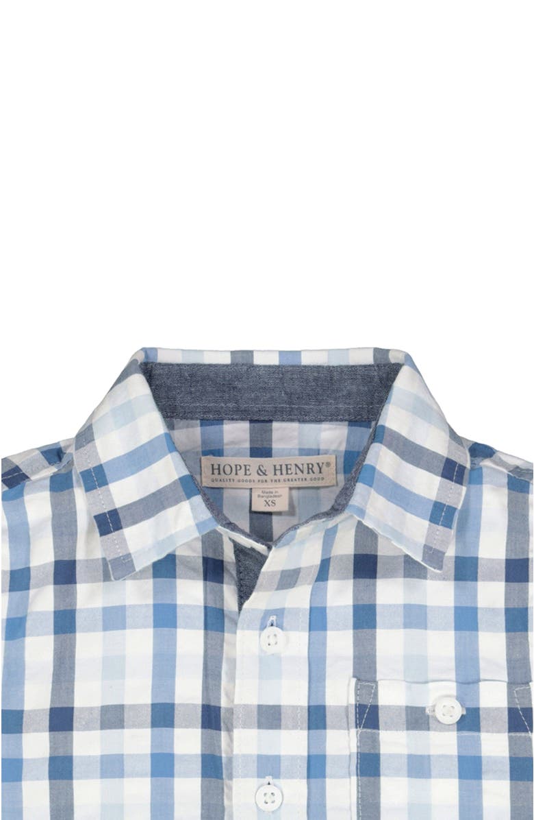 Hope & Henry Baby Boys' Seersucker Short Sleeve Button Down Shirt, Infant, Alternate, color, 
