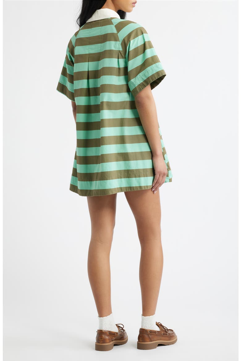 Maggie Stripe Organic Cotton Polo Minidress, Alternate, color, MULTI