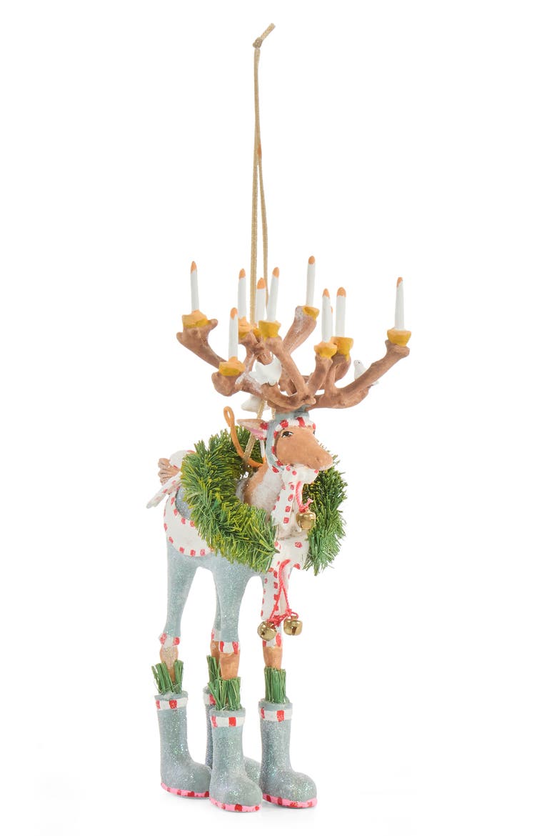 Patience Brewster Dash Away Dasher Ornament, Main, color, BLUE