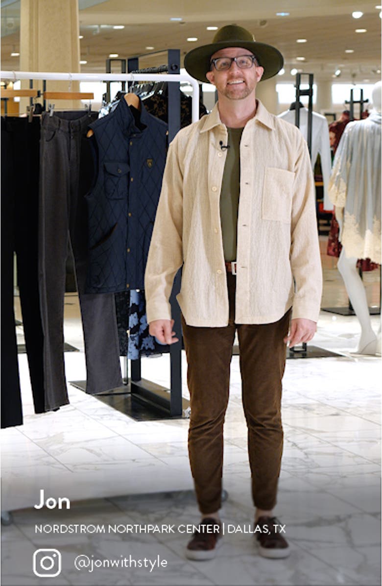 Adwin 5366 Puckered Wool Blend Button-Up Shirt Jacket, sales video thumbnail