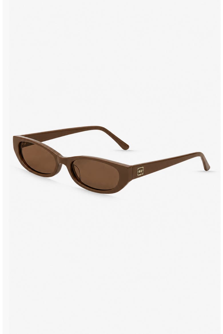 Gisele Cateye Polarized Sunglasses, Alternate, color, Brown
