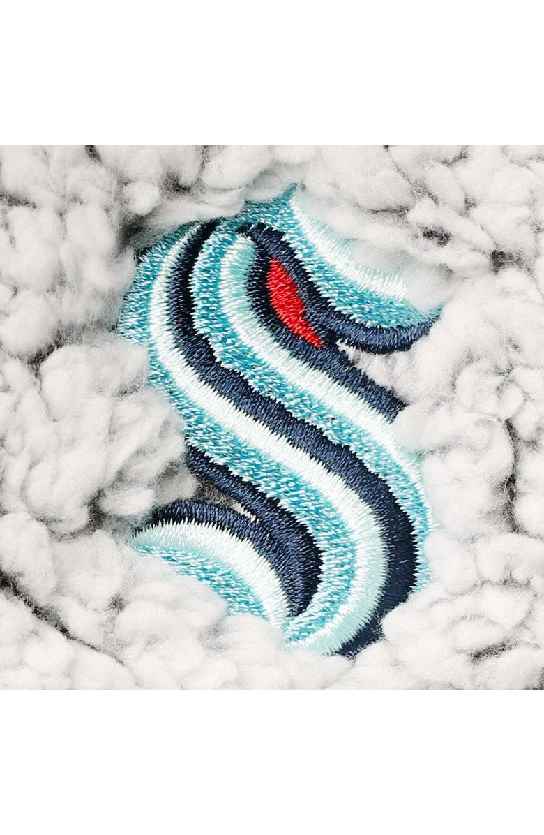 G-III 4HER BY CARL BANKS Women's G-III 4Her by Carl Banks Gray Seattle Kraken Sherpa Quarter-Zip Jacket, Alternate, color, Gray