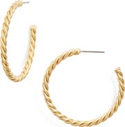 Madewell Puffed Rope Large Hoop Earrings
