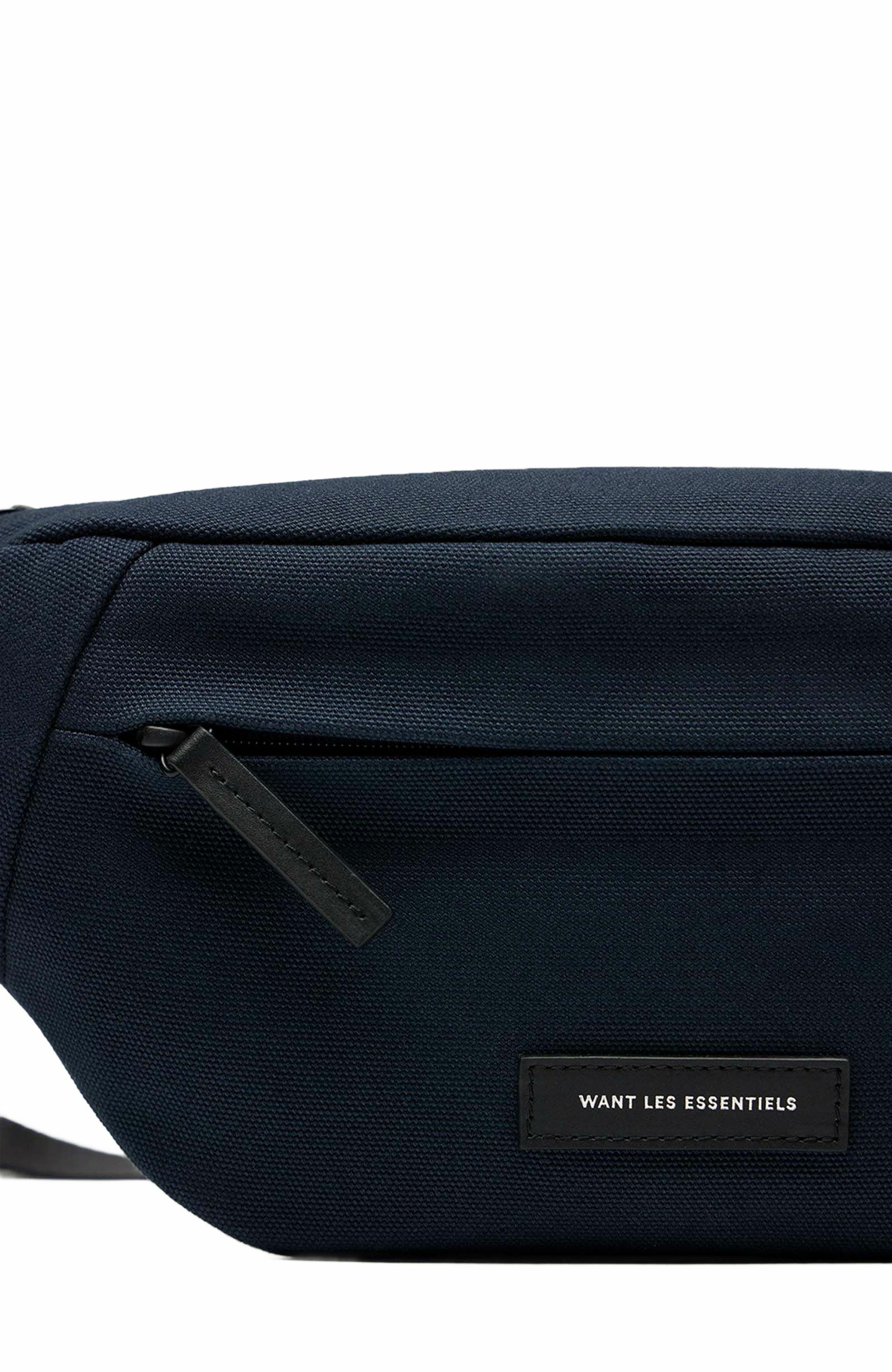WANT Les Essentiels Atlin Organic Cotton Canvas Belt Bag, Alternate, color, Navy