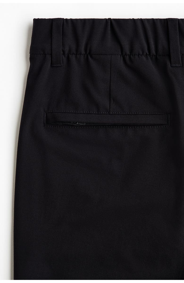 H&M Four-way Stretch Loose Fit Chino Shorts, Alternate, color, Black