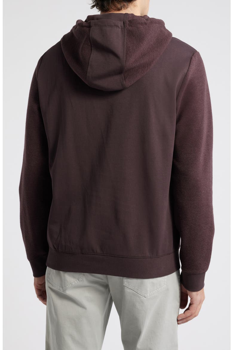 Melangé Hoodie, Alternate, color, BORDEAUX