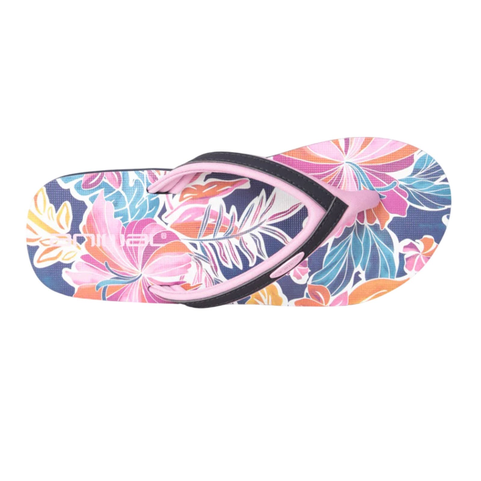 Swish Flowers Flip Flops, Alternate, color, Dusky Purple