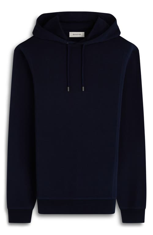 Bugatchi Textured Piqué Hoodie In Black