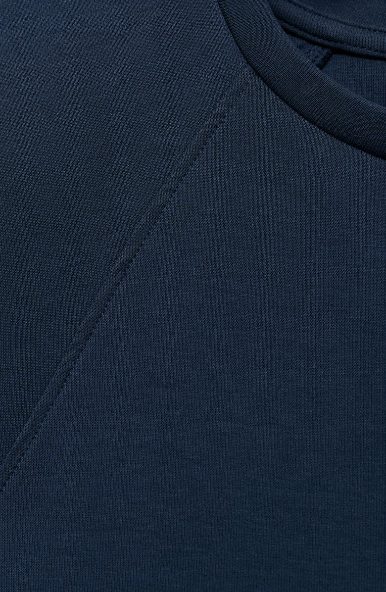 MANGO Shoulder Pad Maxi Dress, Alternate, color, Navy