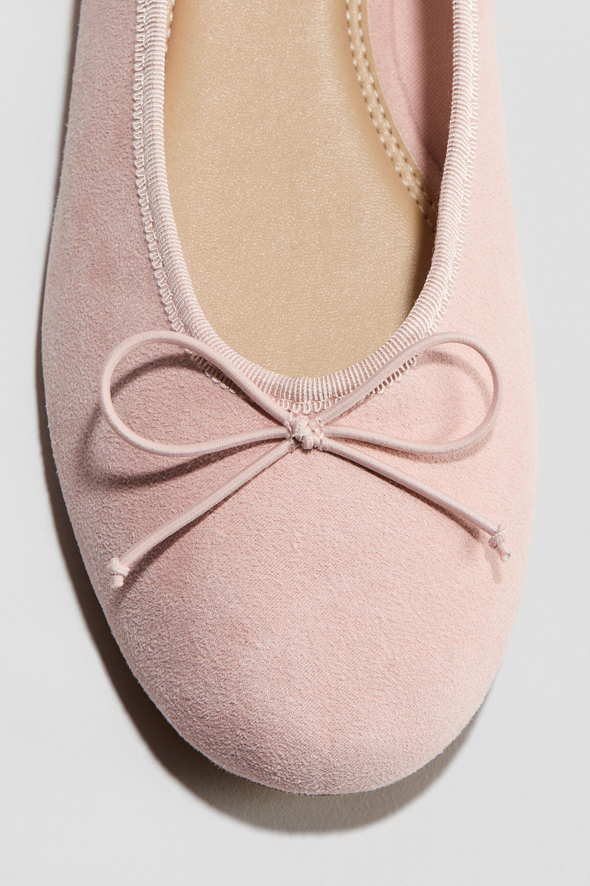 Bow-detail Ballet Pumps, Alternate, color, Pink