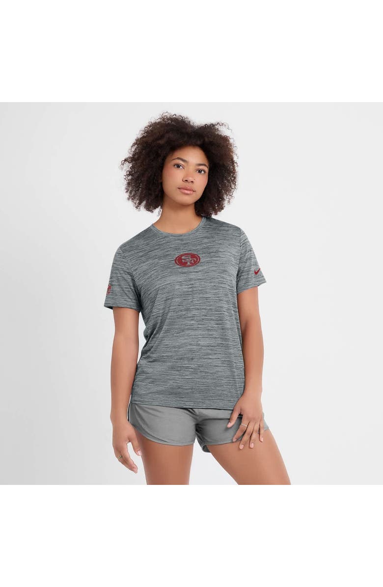 Nike Women's Nike Gray San Francisco 49ers Sideline Velocity Performance T-Shirt, Alternate, color, Gray