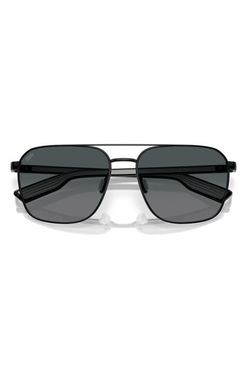 Costa Del Mar 58mm Polarized Gradient Rectangular Sunglasses In Black/gray Gradient 580g