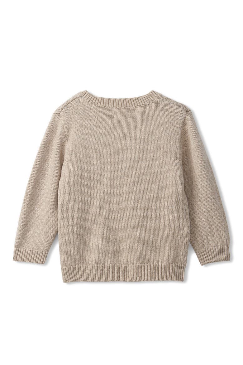 Big Bear Heather Crewneck Sweater, Alternate, color, BROWN