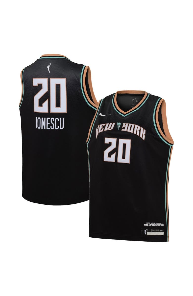 Nike Youth Nike Sabrina Ionescu Black New York Liberty 2021 Player Jersey - Explorer Edition, Main, color, 
