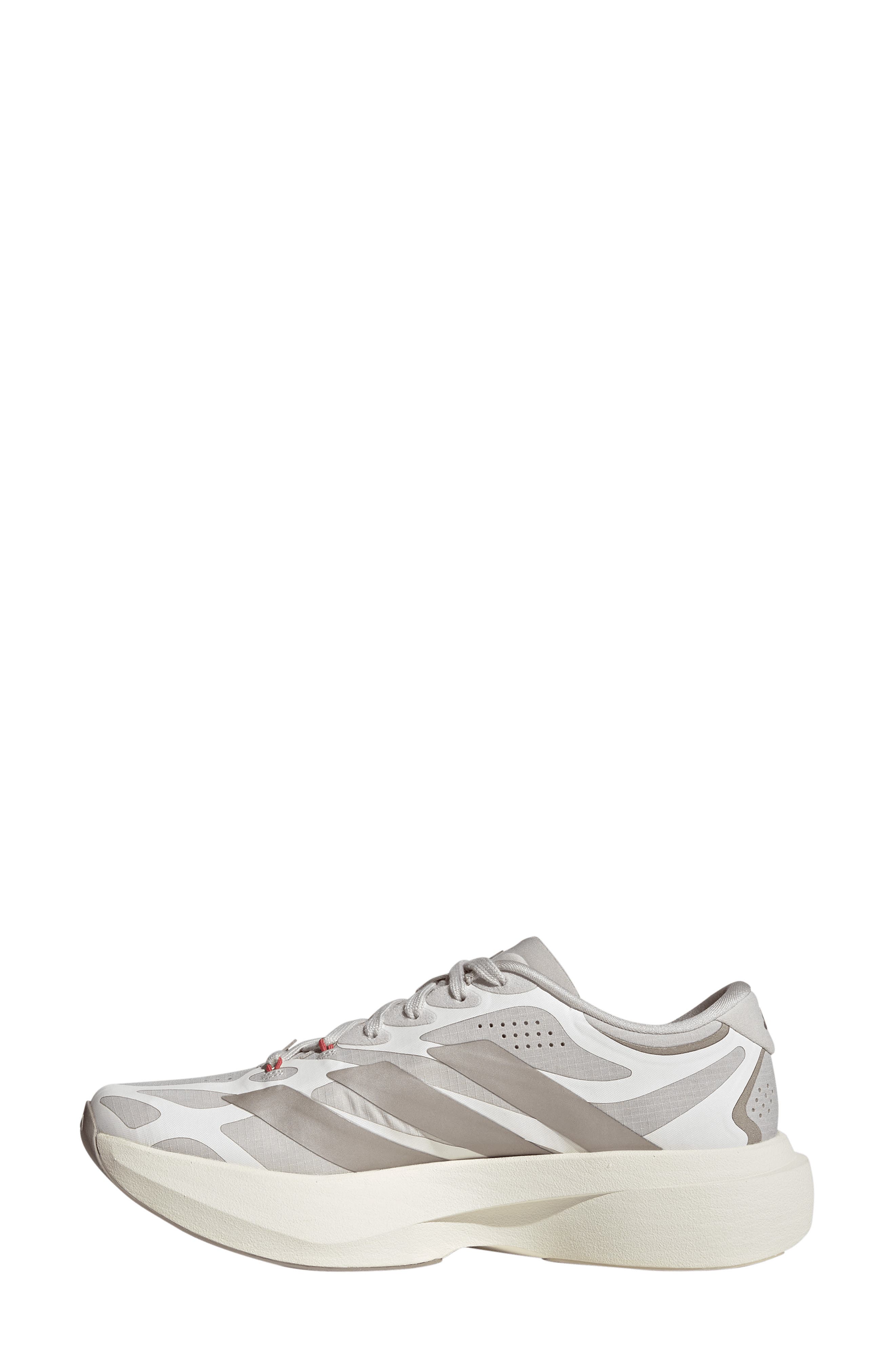 adidas Adizero Evo SL EXO Running Shoe, Alternate, color, White/ White/ Haze Coral