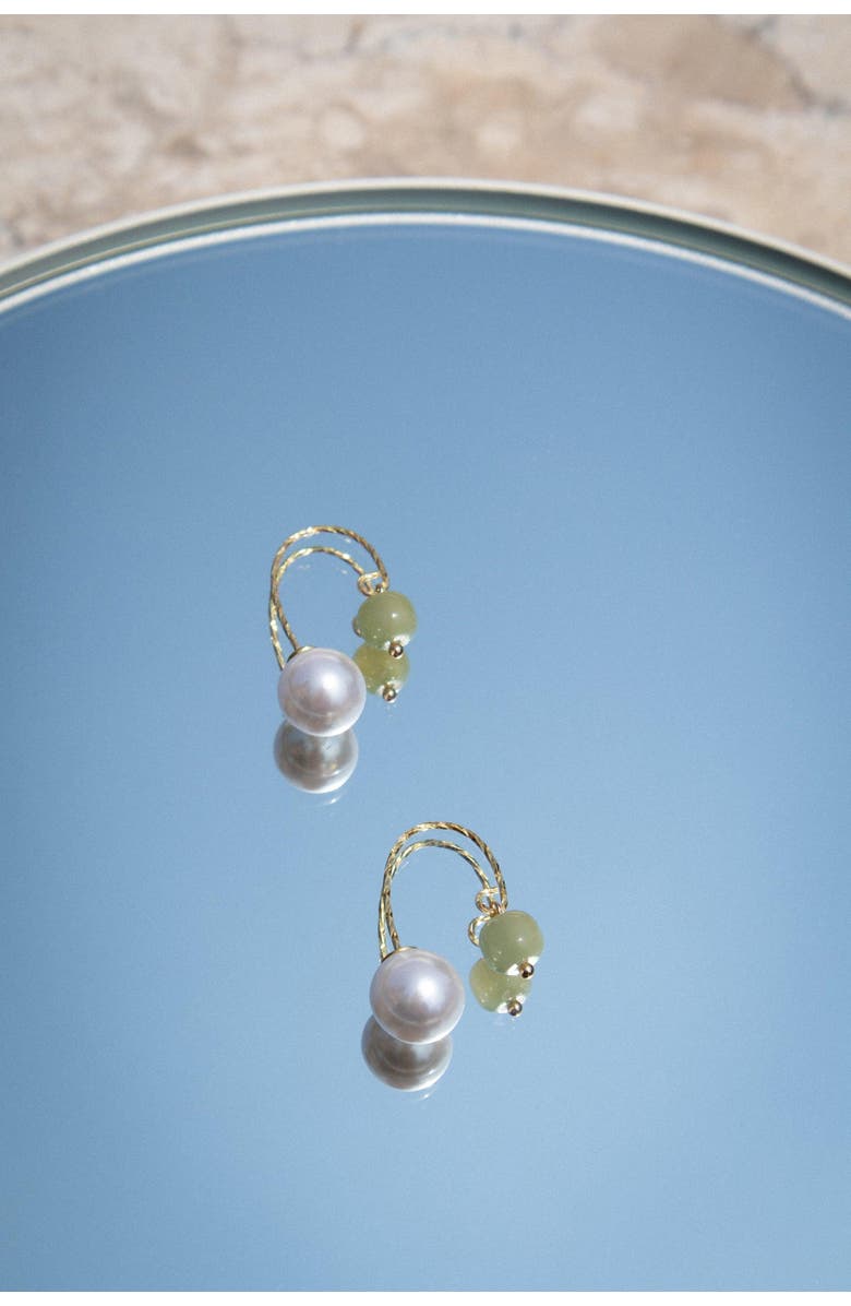 seree Ana Pearl jade thread earrings, Alternate, color, 