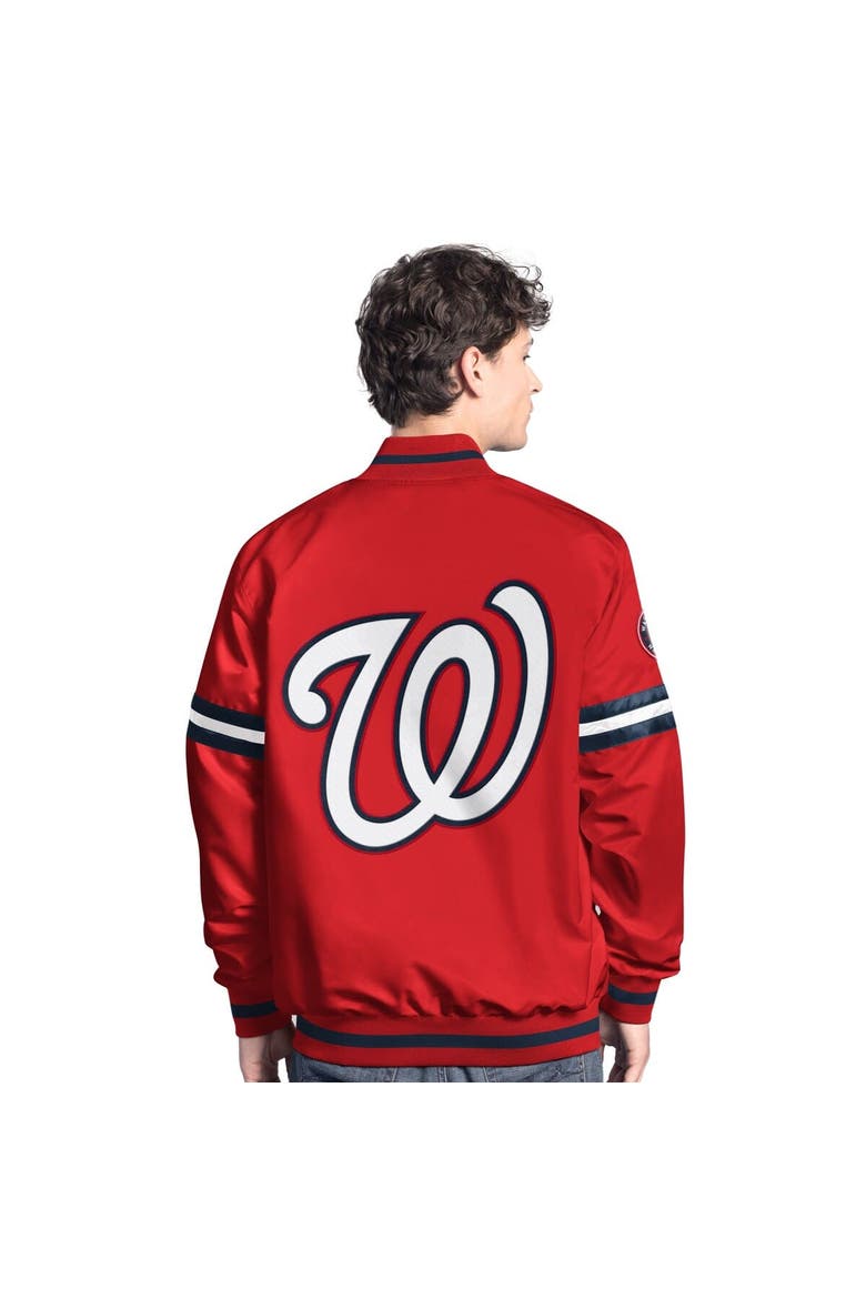 Men's Starter  Red Washington Nationals Scout Full-Snap Varsity Jacket, Alternate, color, Red
