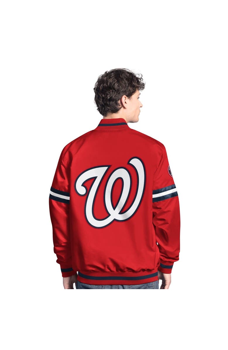 STARTER Men's Starter  Red Washington Nationals Scout Full-Snap Varsity Jacket, Alternate, color, Red