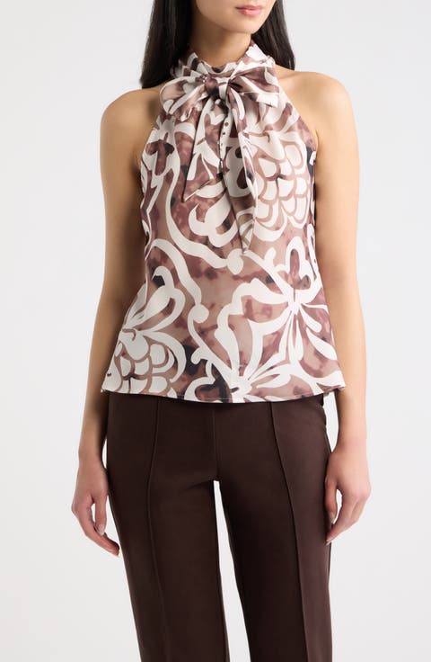 Pleated Mock Neck Top