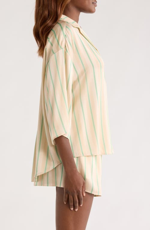 Lunya Washable Silk Button-up Short Pajamas In Multi