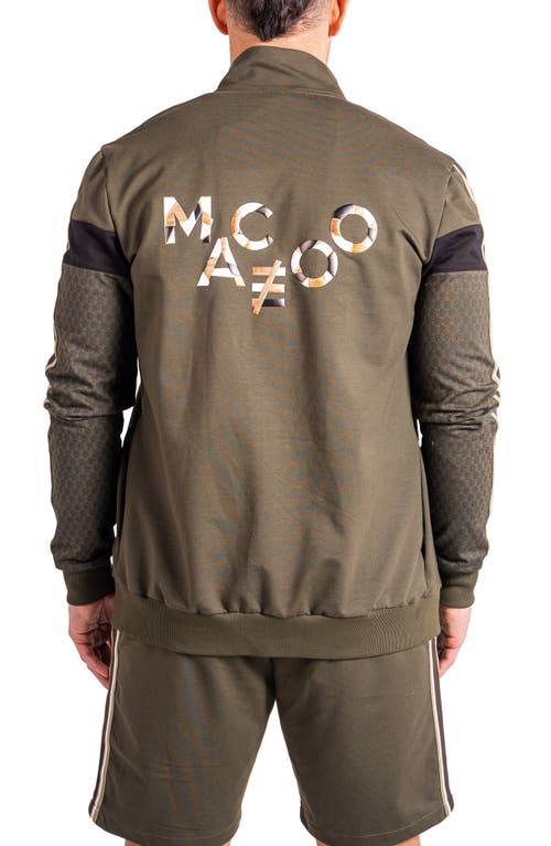 Maceoo Resistanceemb Green Full Zip Sweatshirt