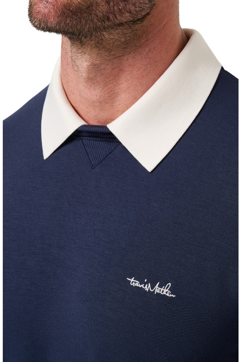Amenities Collared Sweatshirt, Alternate, color, TOTAL ECLIPSE