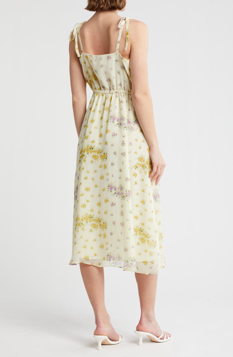 Steve Madden Floral Ruffle Chiffon Midi Dress, Alternate, color,