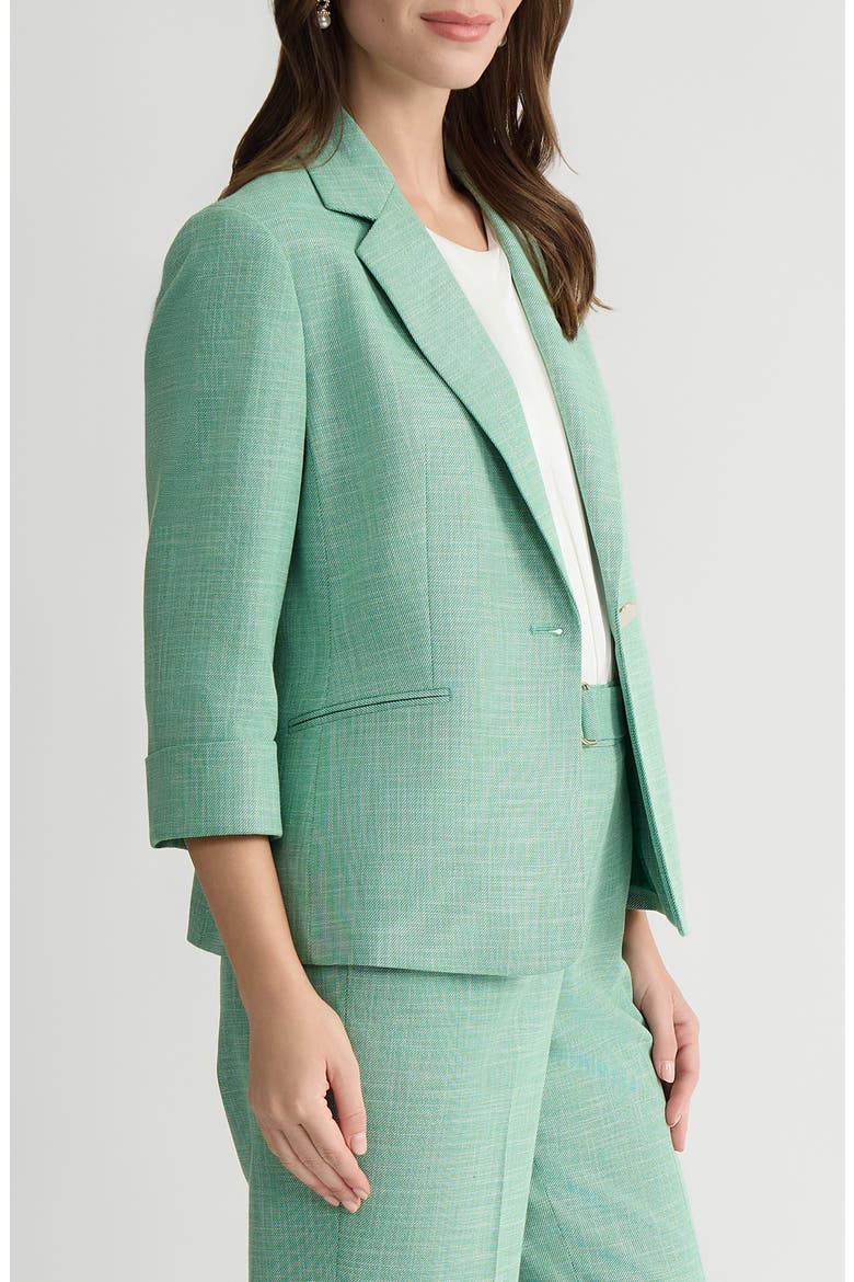 Cuff Sleeve One-Button Blazer, Alternate, color, LUSHGREEN