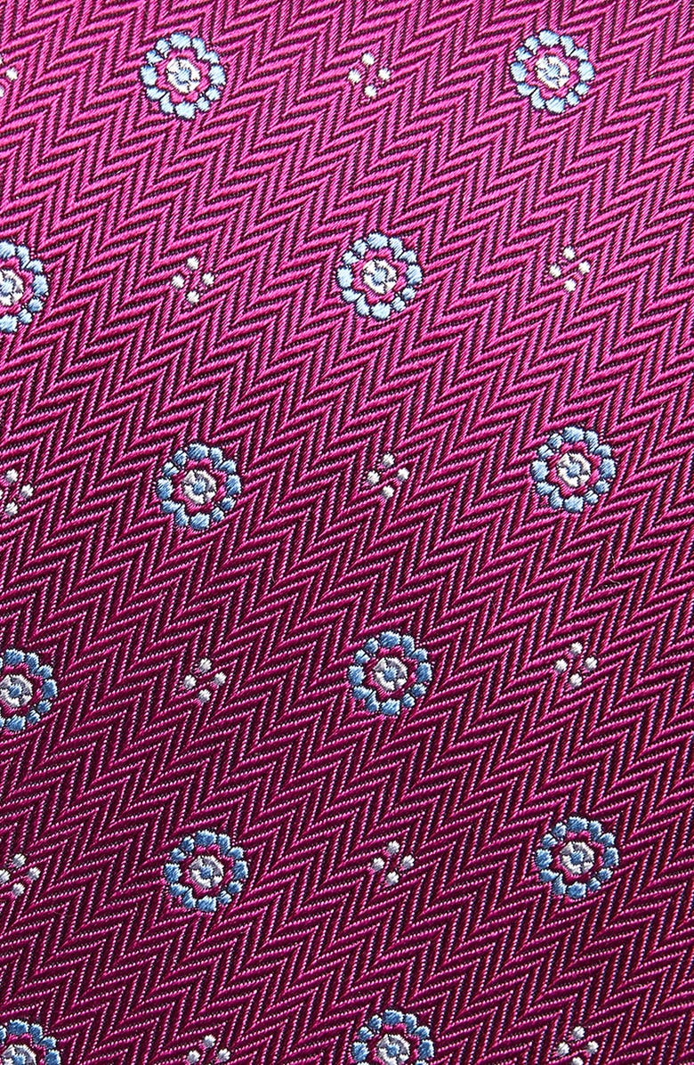 David Donahue Neat Silk Tie, Alternate, color, Berry