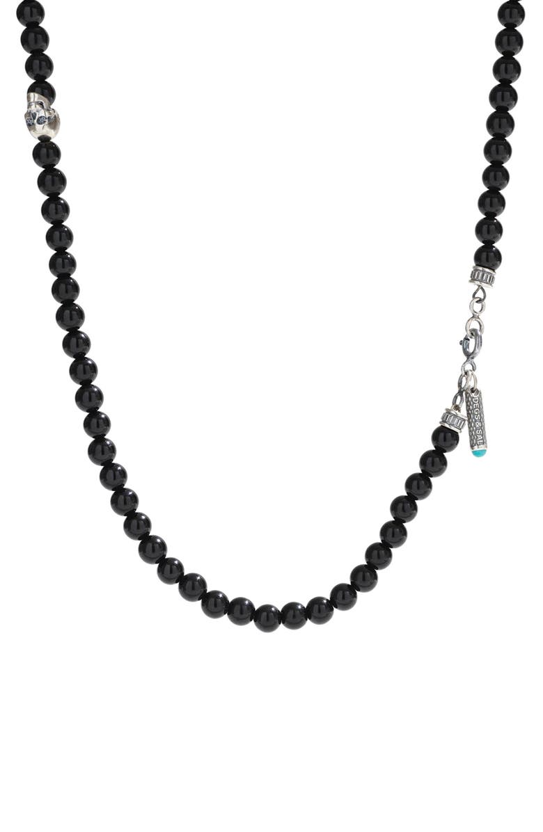 Degs & Sal Onyx Bead Necklace, Alternate, color, Black