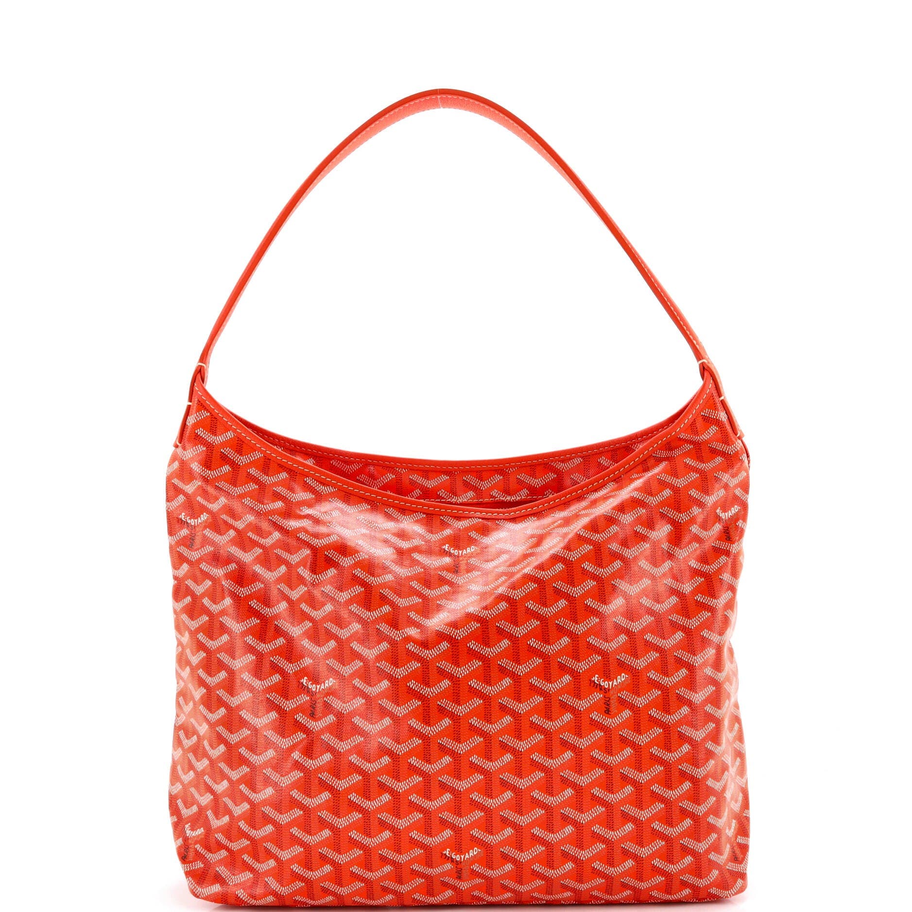 Pre-Owned Goyard Boheme Hobo Coated Canvas, Main, color, Orange