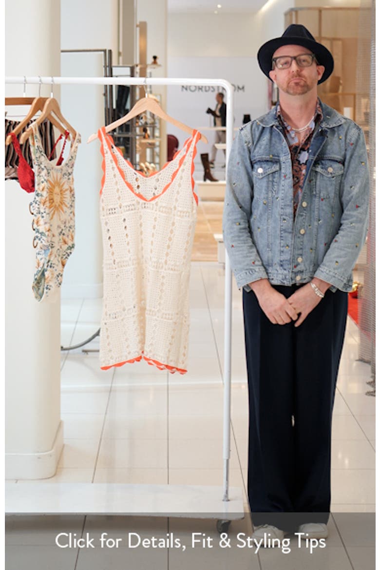 Shoreline Open Stitch Cover-Up Minidress video