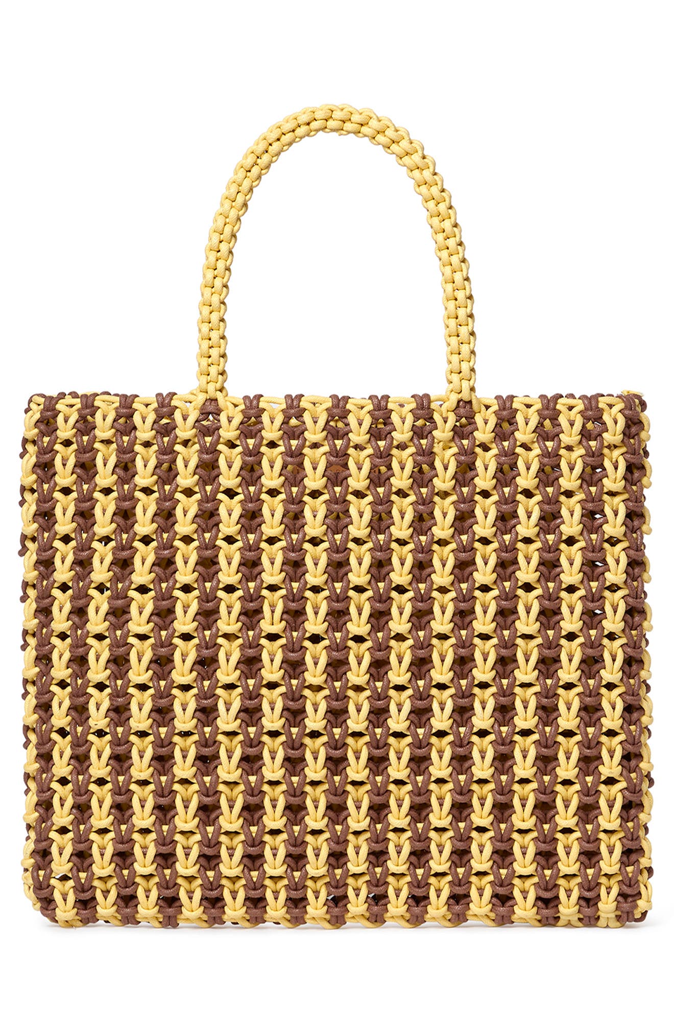 Loeffler Randall Celia Knotted Tote Bag, Alternate, color, Brown/ Butter