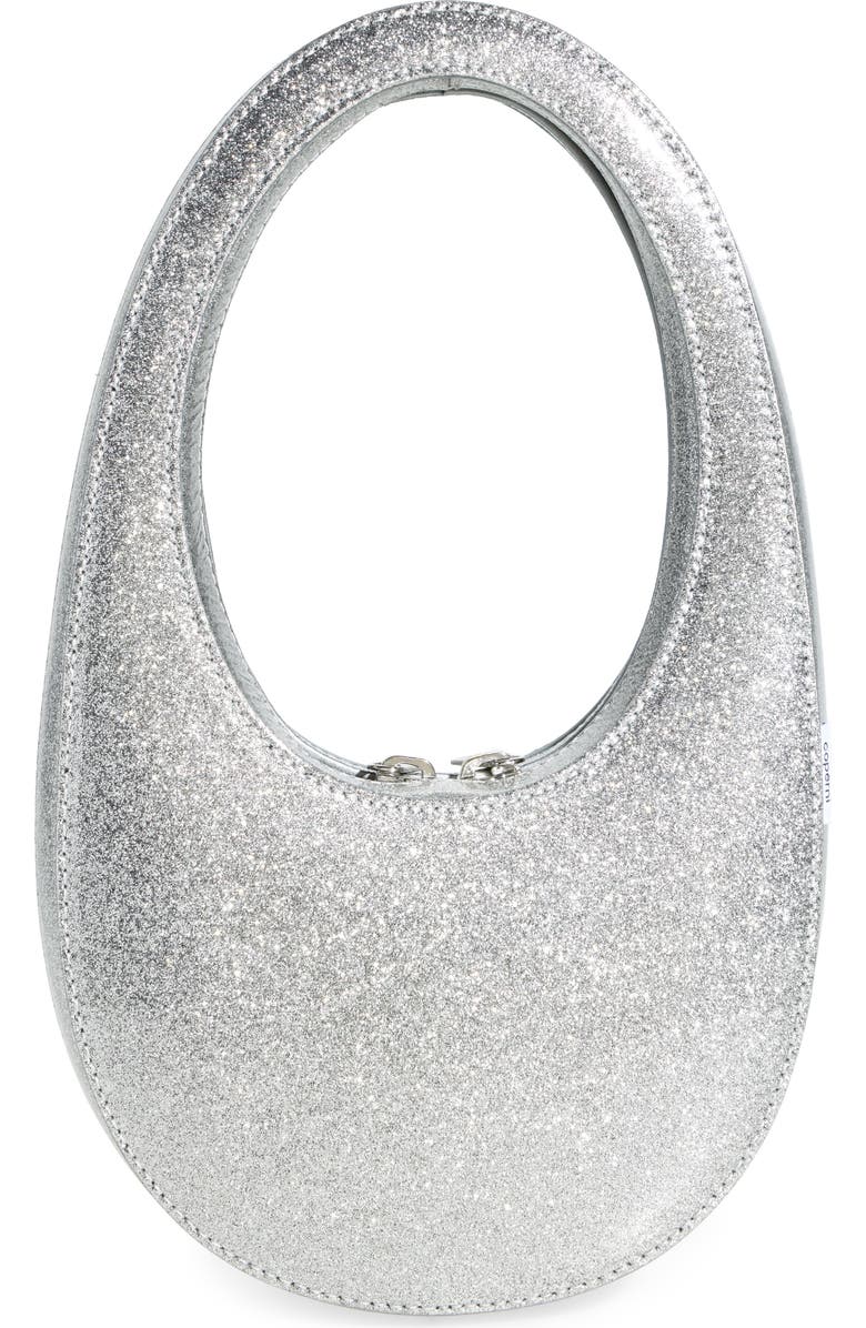 Coperni Mini Swipe Sparkle Leather Top Handle Bag, Alternate, color,