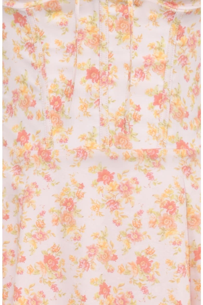 Rosalee Floral Stretch Cotton Petticoat Dress, Alternate, color, PEACHED POPPY PRINT