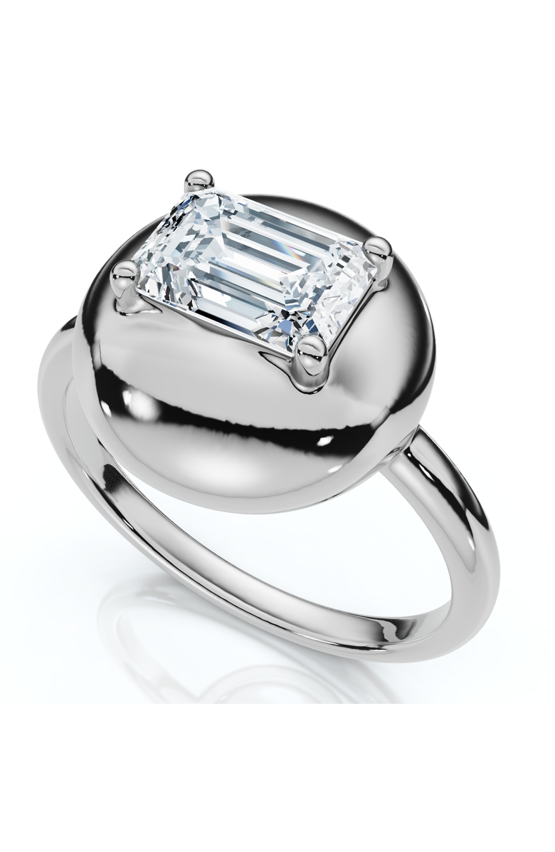 Bliss Diamond 1Ct Emerald Cut Solitaire Candy Button Diamond RingLab Grown, Alternate, color, 14K White Gold